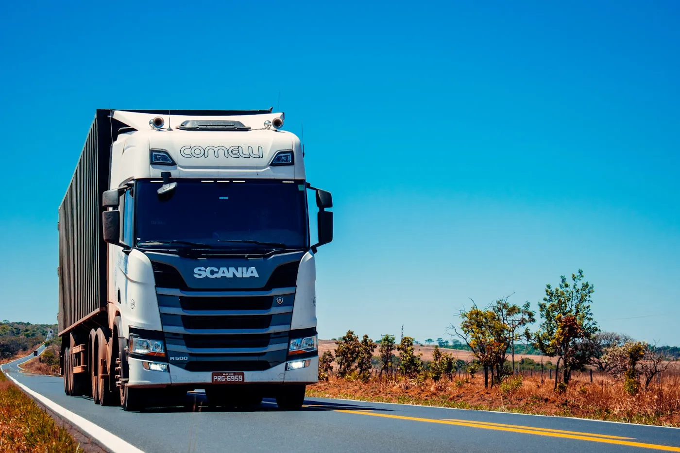 Truck 4 Delivery freight truck on the highway